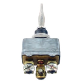 SPDT toggle switch 50A 12V Mom On-Off-Mom On 3 screws 1 in chrome handle (standard)