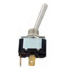 SPST toggle switch 20A 12V On-Off 2 blades 1-1/2 in chrome handle (long)