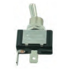 SPST toggle switch 20A 12V Mom On-Off 2 blades 11/16 in chrome handle (standard)
