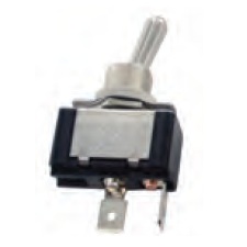 SPST toggle switch 20A 12V On-Off 2 blades 11/16 in chrome handle (standard)