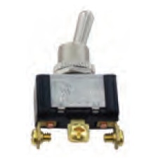SPDT toggle switch 20A 12V On-On 3 screws 11/16 in chrome handle (standard)