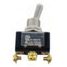 SPDT toggle switch 20A 12V On-Off-On 3 screws 11/16 in chrome handle (standard)