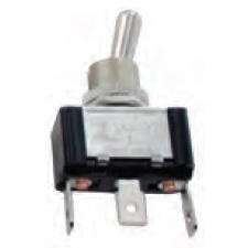 SPDT toggle switch 20A 12V On-Off-On 3 blades 11/16 in chrome handle (standard)