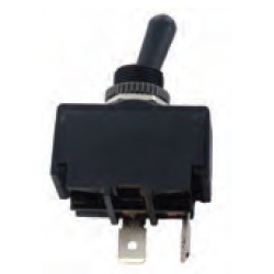 SPST toggle switch 20A 12V On-Off 2 blades 11/16 in black nylon handle (standard)