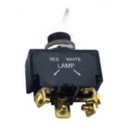 SPST toggle switch 20A 12V On-Off 4 screws 11/16 in lighted handle (standard)