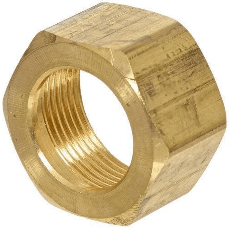 Hex nut 1/4-28 UNF brass