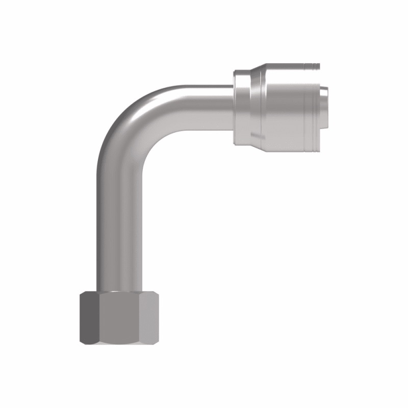 1/4 hose X 1/4 F-JIC long tube 90 deg swivel fitting (for H280, H290, H039, EC215 hoses)