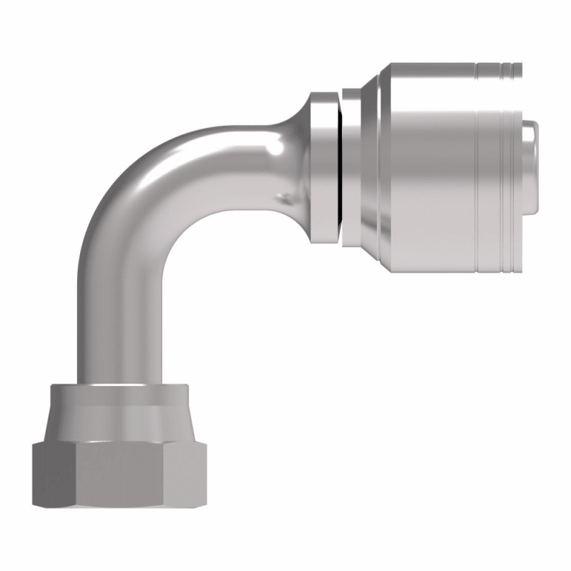 1/4 hose X 1/4 F-ORS medium tube 90 deg swivel fitting (for H280, H290, H039, EC215 hoses)