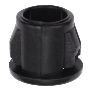Plastic insulating bushing for 3/8 in hole black