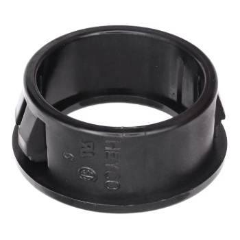 Plastic insulating bushing for 1 in hole black