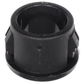 Plastic insulating bushing for 1/2 in hole black