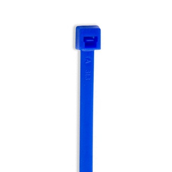 Blue nylon cable ties 4 in 18 lb