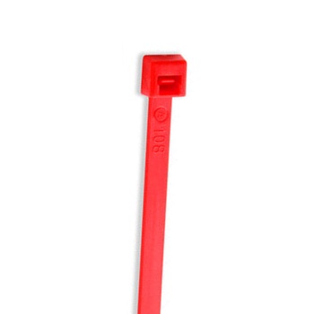 Red nylon cable ties 4 in 18 lb