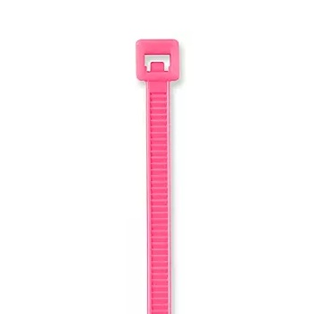 Pink nylon cable ties 8 in 50 lb