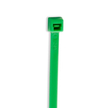 Green nylon cable ties 4 in 18 lb