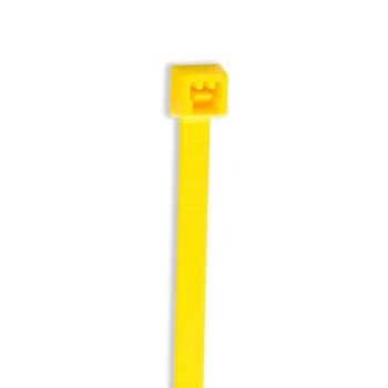 Yellow nylon cable ties 4 in 18 lb
