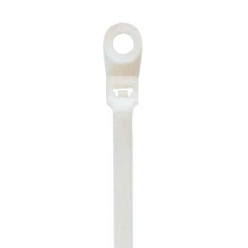 Screw mount natural nylon cable ties 6 in X #8 40 lb
