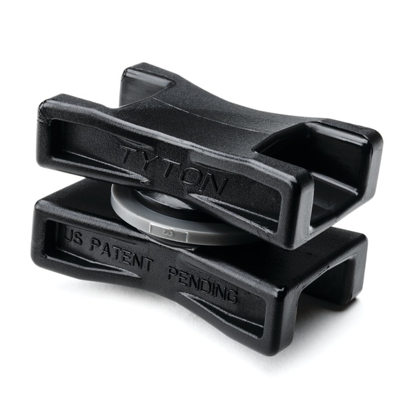 Dual swivel saddle spacers for cable ties up to 12.7 mm (0.500 in) wide black