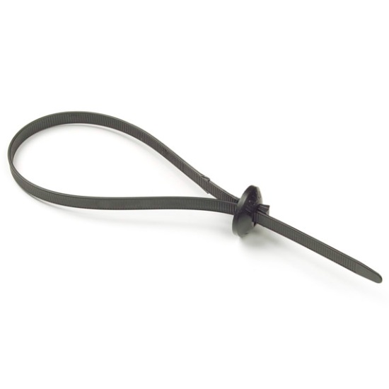 Button head black nylon cable ties 9.6 in 105 lb