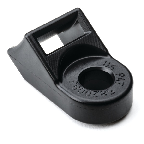 Bases de fixation à vis ovales standard pour attaches pour câbles jusqu'à 12.7 mm (0.500 po) de large vis 1/4 po noires