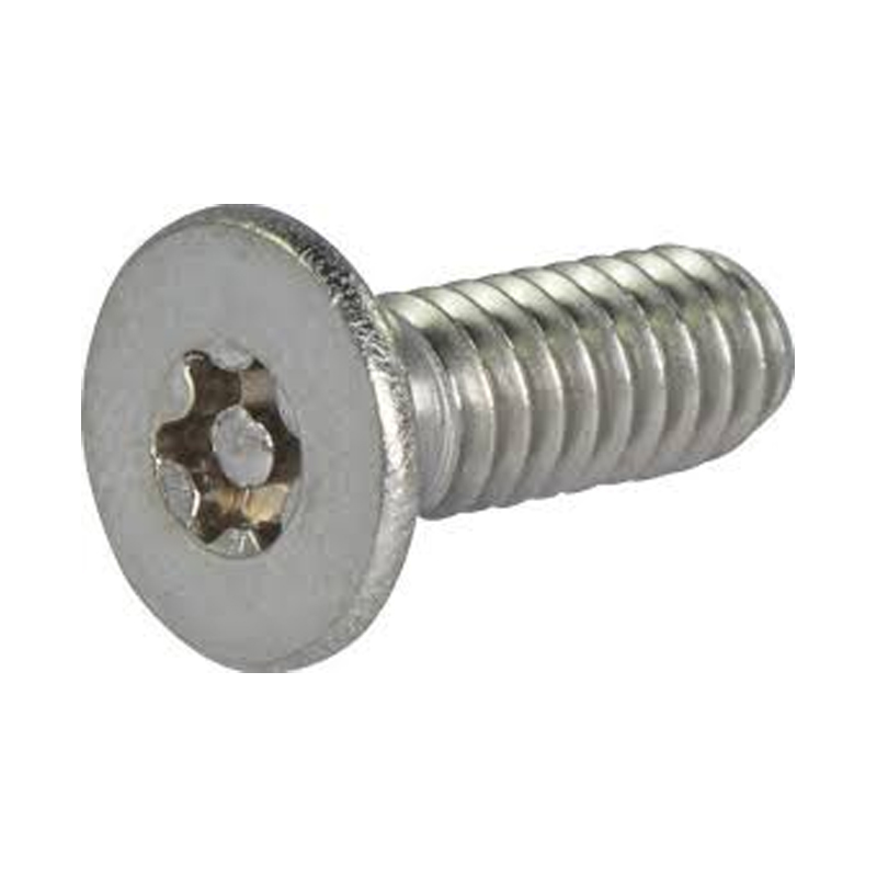 Tamper-resistant machine screw flat head Torx drive #6-32 X 1/2 stainless steel