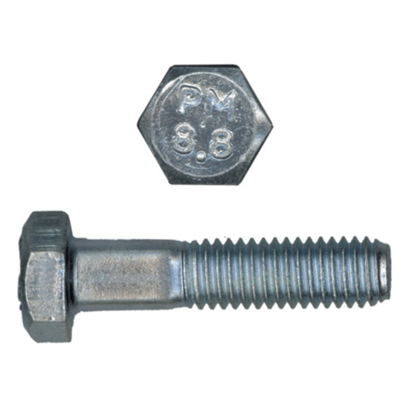 Boulon hex M4 X 0.70 X 25mm UNC classe 8.8 DIN 931 zinc (PT)
