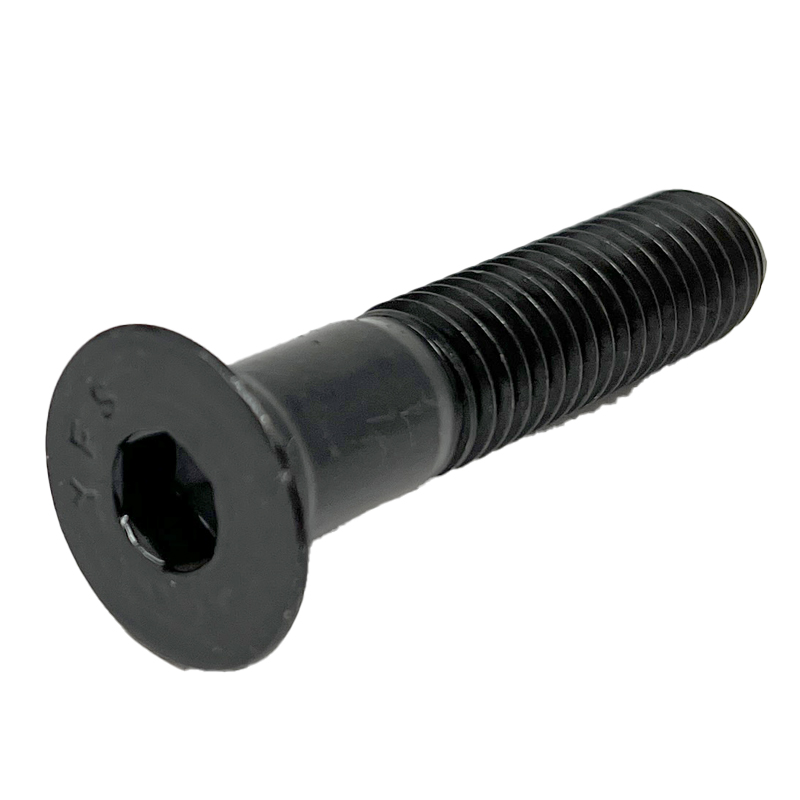 Flat head hex drive screw M3 X 0.50 X 25mm UNC DIN 7991 black oxide