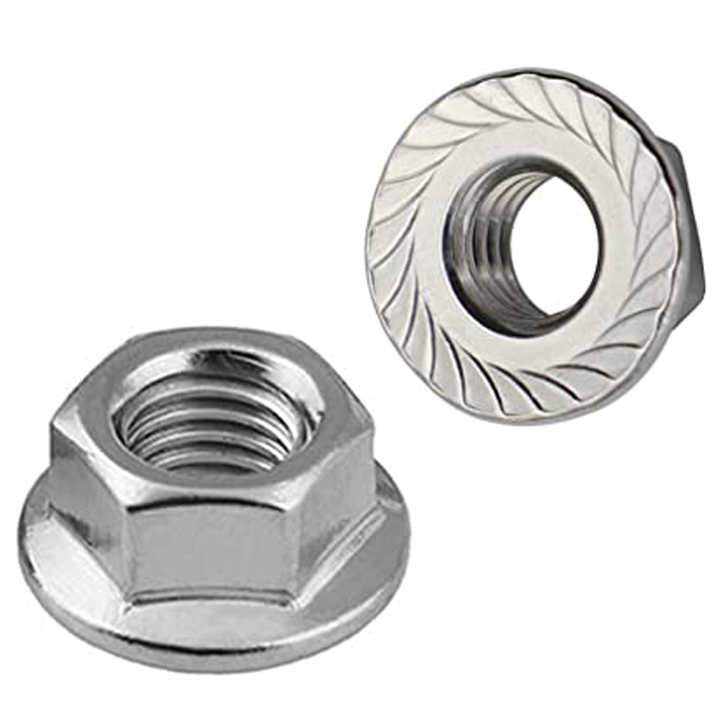 Écrou hex à embase rainurée M6 X 1.00 UNC acier inoxydable (304 / 18-8)
