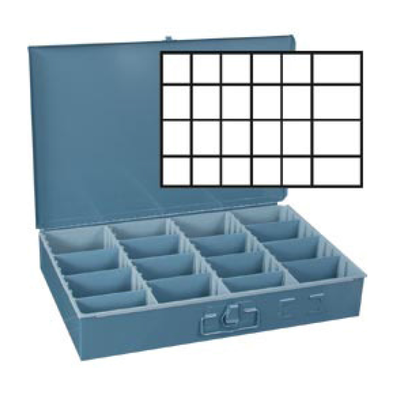 TRAY BOX 24 COMPARTIMENTS PRD GREEN