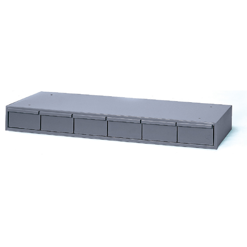 CABINET 6 DRAWERS 12 DEEP HORIZONTAL GRAY