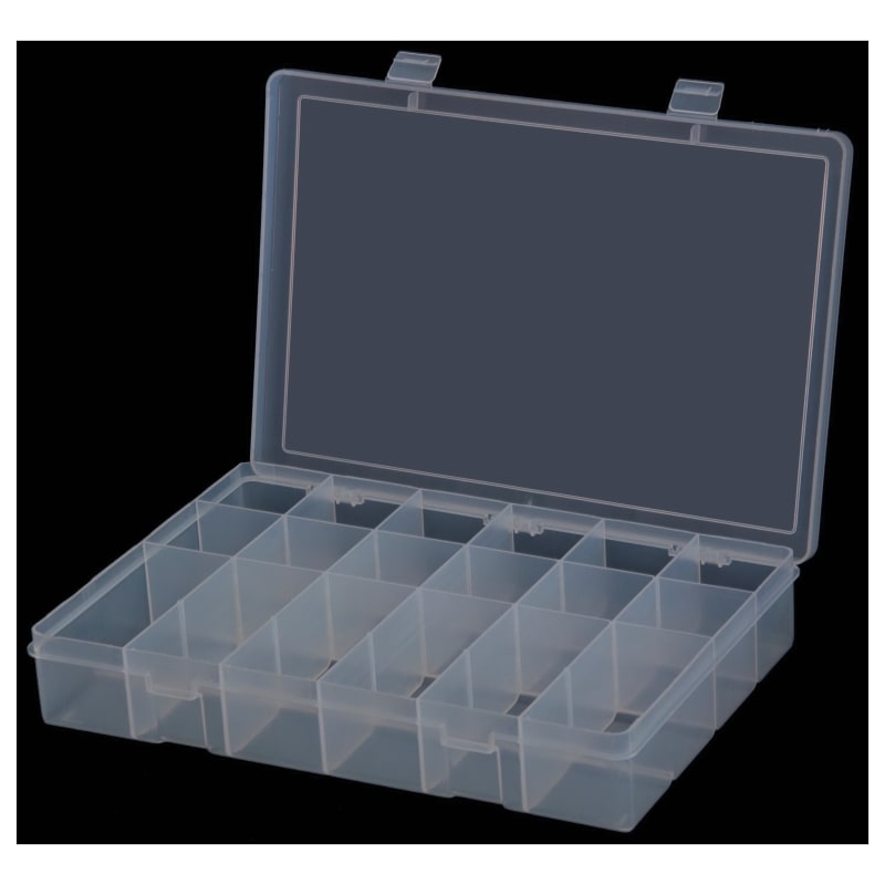 COFFRET DE PLASTIQUE 18 CASES