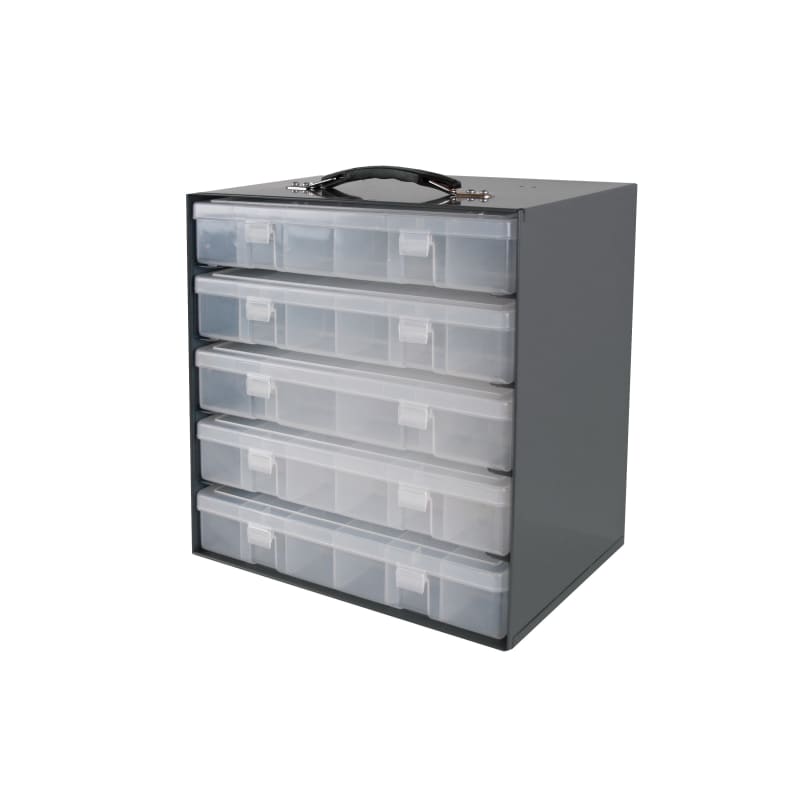 COFFRE GRIS POUR 5 COFFRETS DE PLAST. PETIT