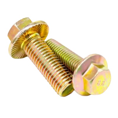 Boulon hex à embase rainurée M5 X 0.80 X 12mm classe 8.8 JIS zinc jaune (FT)