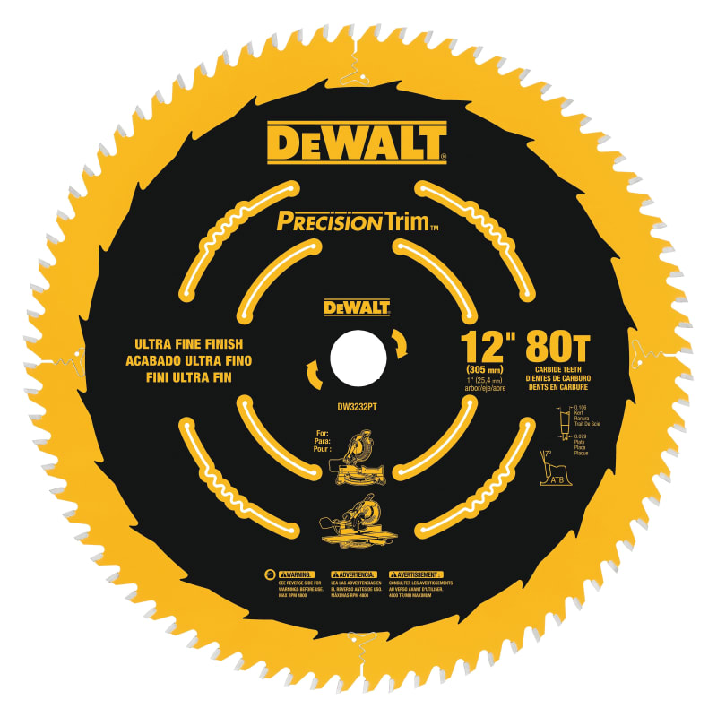 12in 96T thin kerf woodworking sawblade