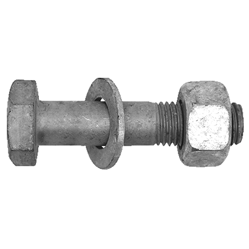 Boulon hex structurel assemblé 1/2-13 X 1-1/4 UNC grade A325 HDG (FT)