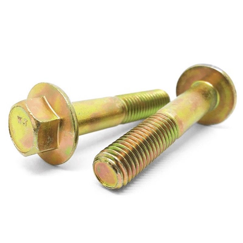 Flanged hex bolt M12 X 1.75 X 45mm UNC class 8.8 DIN 6921 yellow zinc (PT)