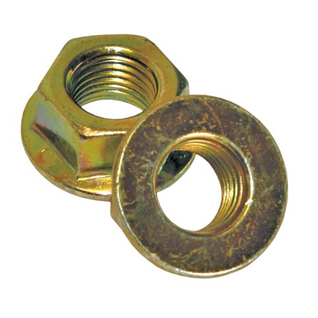 Hex flange nut M6 X 1.00 UNC class 10 DIN 6923 yellow zinc