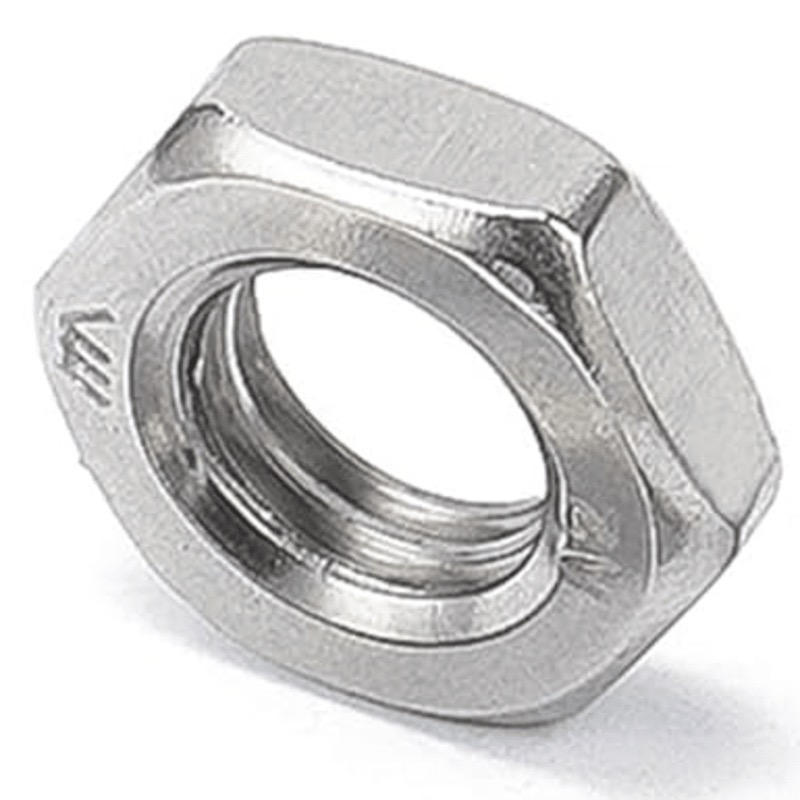 Thin hex nut (jam nut) M6 X 1.00 UNC DIN 439B stainless steel (304 / 18-8)