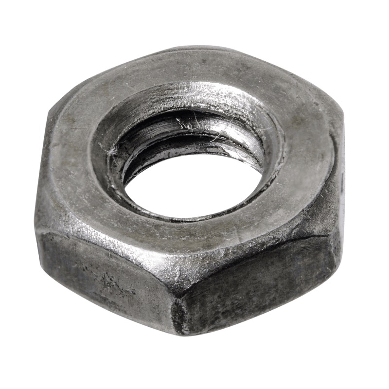 Thin hex nut (jam nut) M5 X 0.80 UNC DIN 936 bare metal