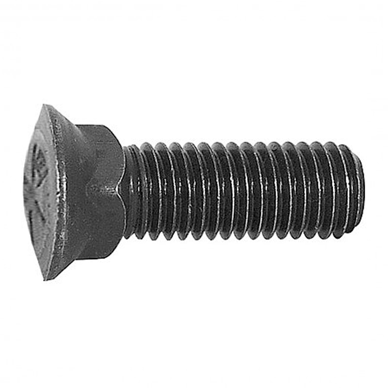 Domed head scraper blade bolt 5/8-11 X 1-1/2 UNC G8 bare metal (FT)