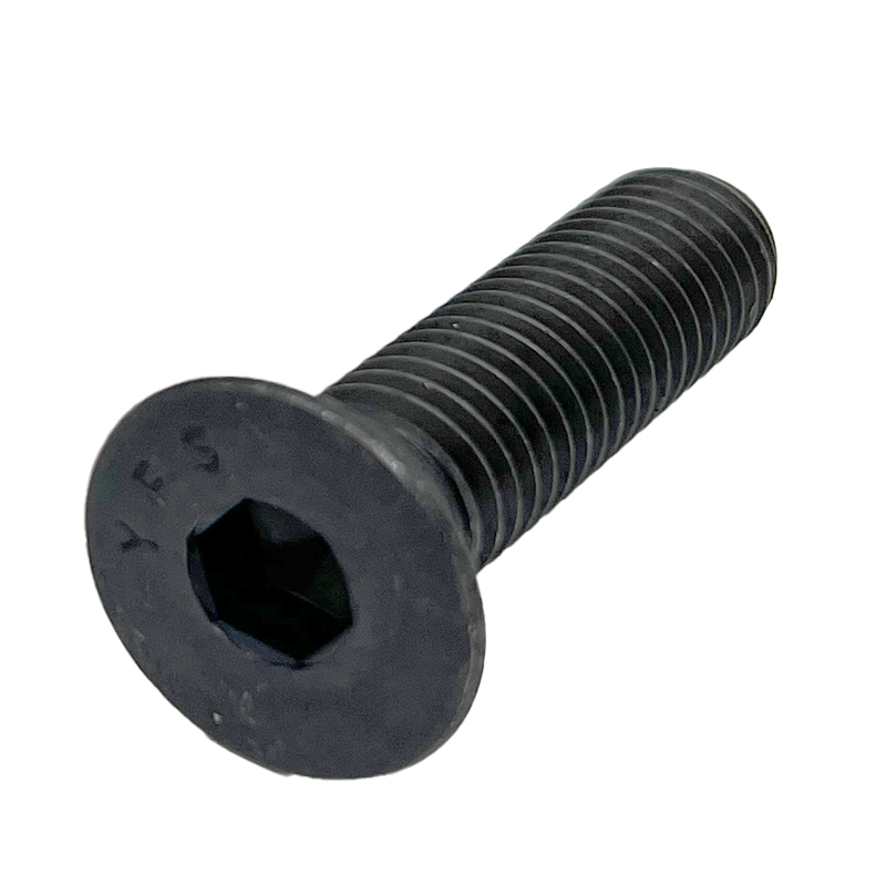 Flat head hex drive screw M3 X 0.50 X 6mm UNC DIN 7991 black oxide