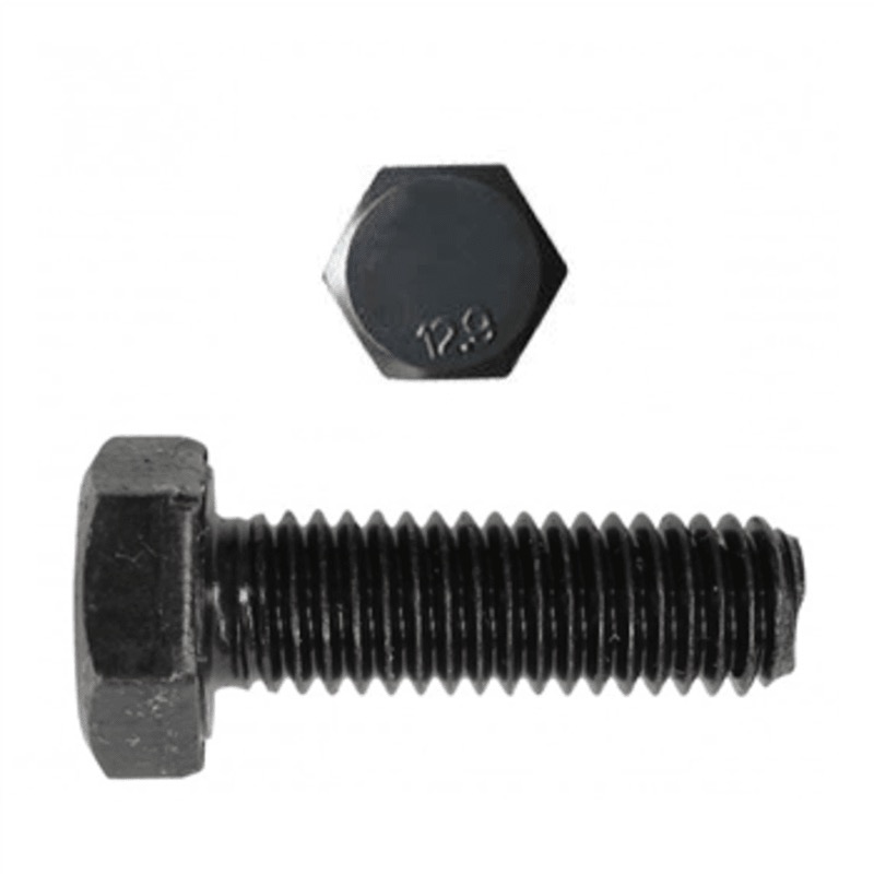 Boulon hex M20 X 2.50 X 50mm UNC classe 12.9 DIN 933 métal nu (FT)