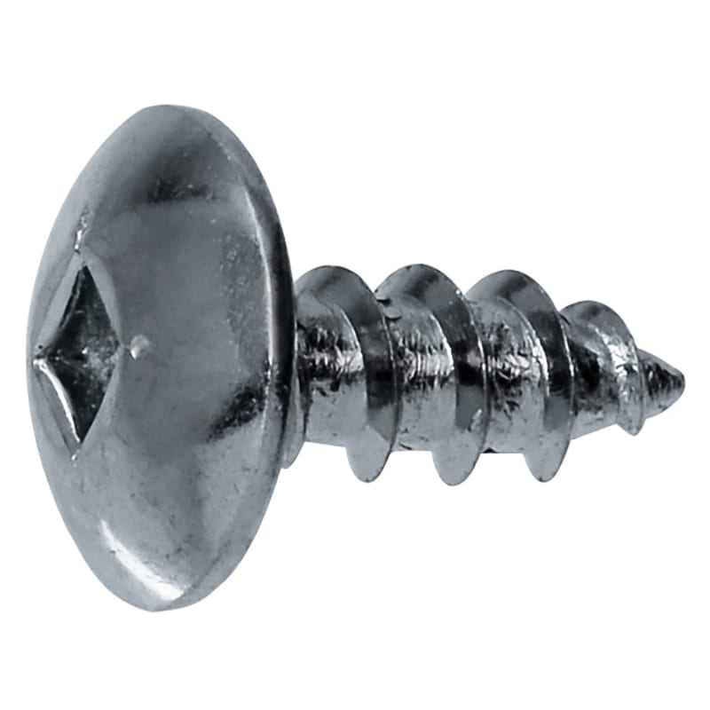 Tapping screw truss head square drive #6 X 1 zinc