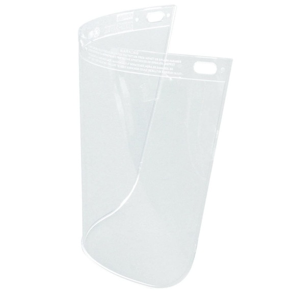 Visière moulée en propionate clair Fibre-Metal® 11-1/4 X 8 X 0.06