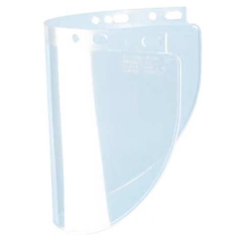Visière moulée en propionate clair Fibre-Metal® 19 X 9-3/4 X 0.06