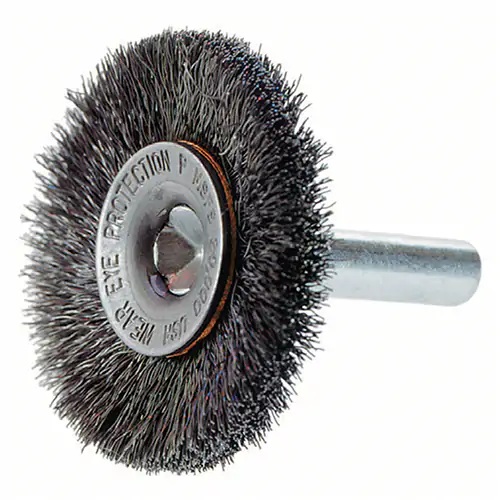 Brosses rotatives à fils crêpés a/arbre 1/4