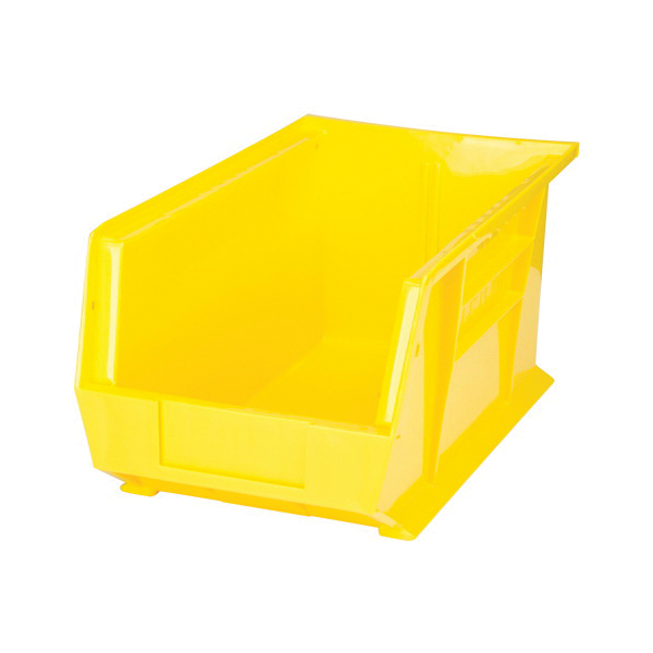 BAC DE RANGEMENT PLASTIQUE JAUNE 8-1/4 X 14-3/4 X 7