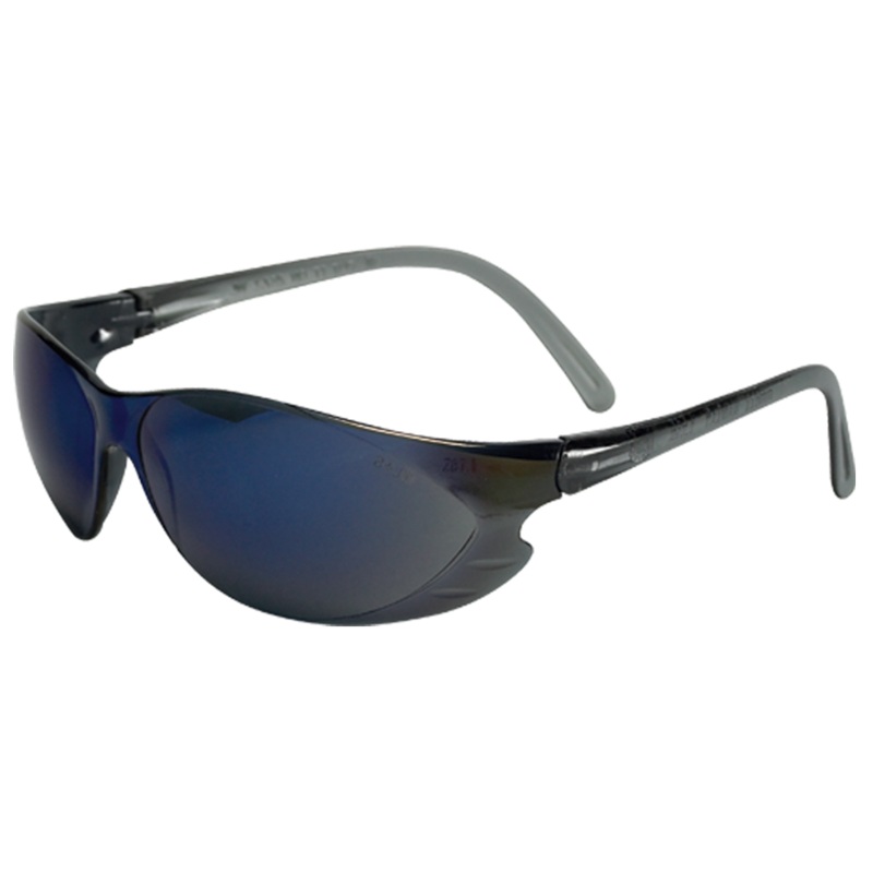 Lunettes de sécurité à monture complète avec lentilles bleues miroir