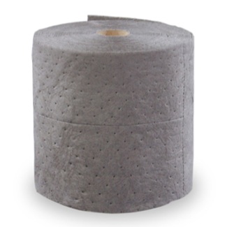 Universal oil and water absorbent fabric roll 15 in X 150 ft grey