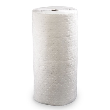 Oil only absorbent fabric roll 30 in X 150 ft white